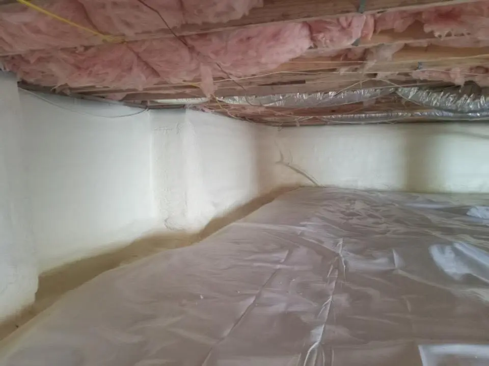 Crawl space encapsulation with closed-cell spray foam for Spray Foam Roofing in Duluth